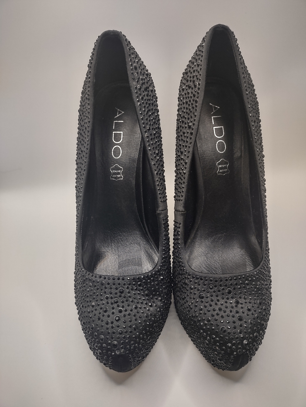 ✨ ALDO Black Rhinestone Stiletto Heels – Size 6.5